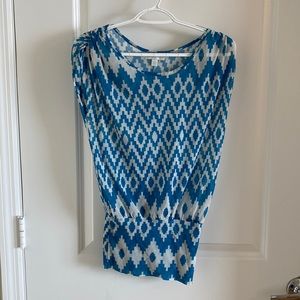 Sheer Aztec pattern shirt